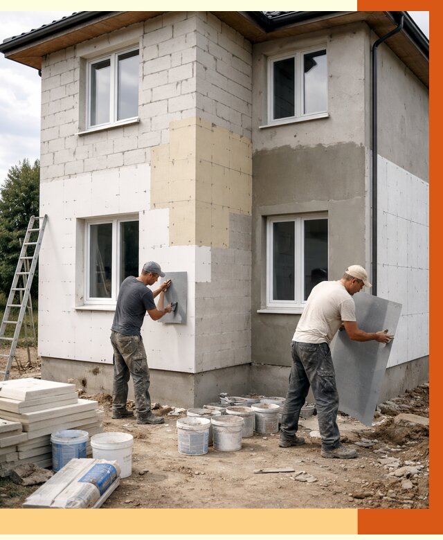 Утепление дома из газобетона в Сергиеве Посаде от 4298 руб./м² — заказать у ТепломастерСгп