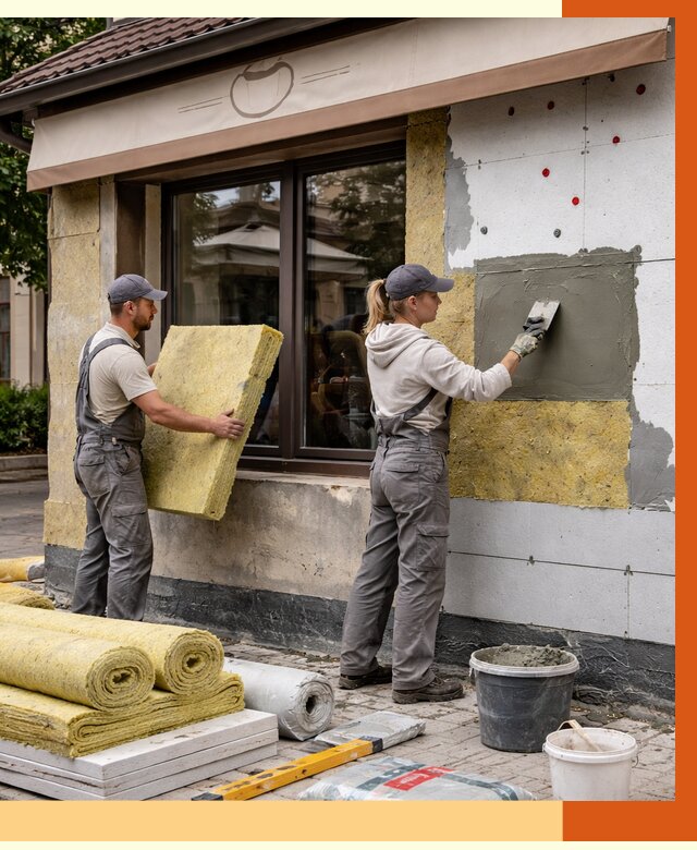 Утепление кафе в Сергиеве Посаде от 4298 руб/м2 — комплексно под ключ | ТепломастерСгп